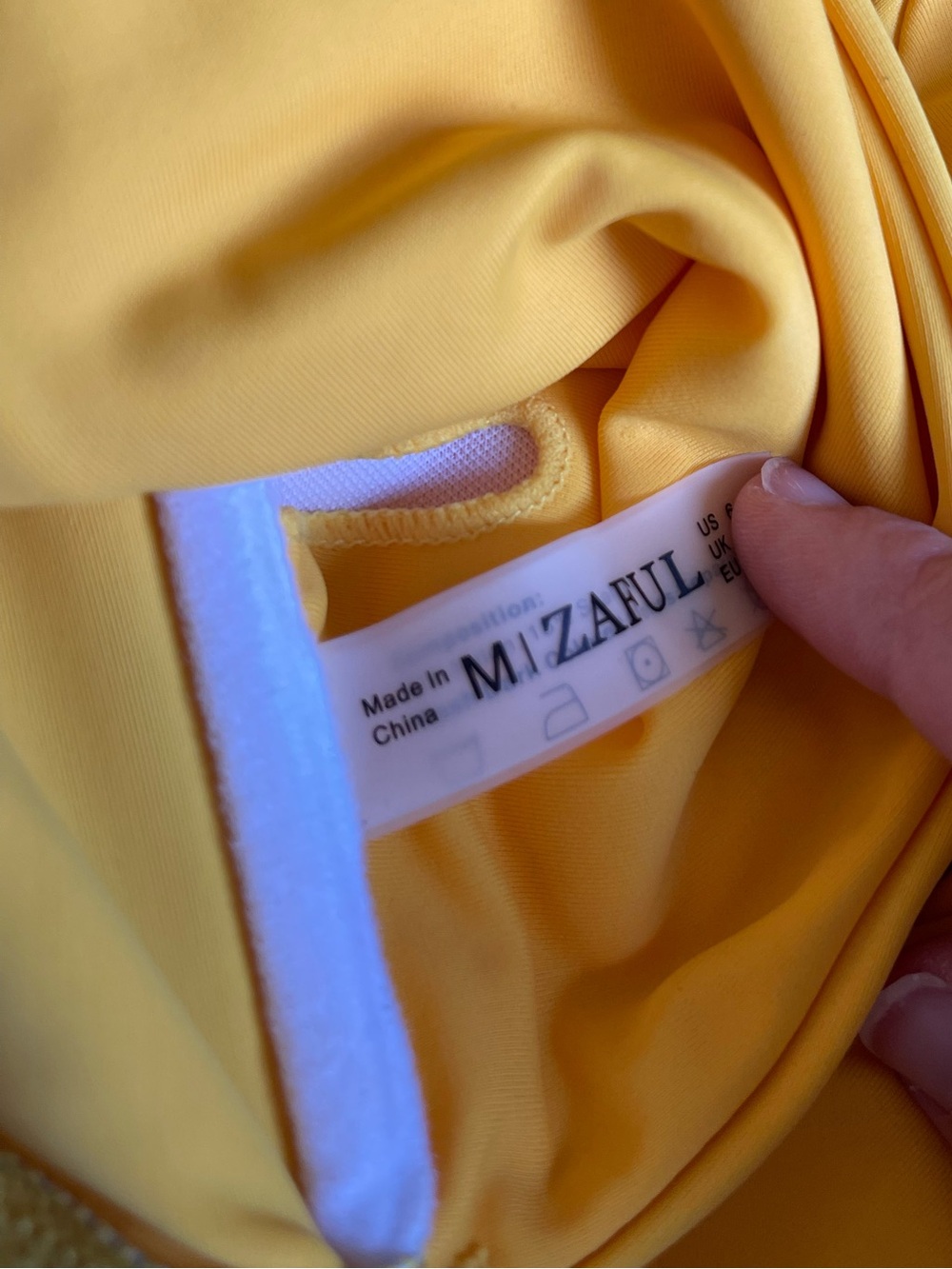 Zaful Yellow Strapless Bandeau High-Waist Bikini - Picture 3 of 3